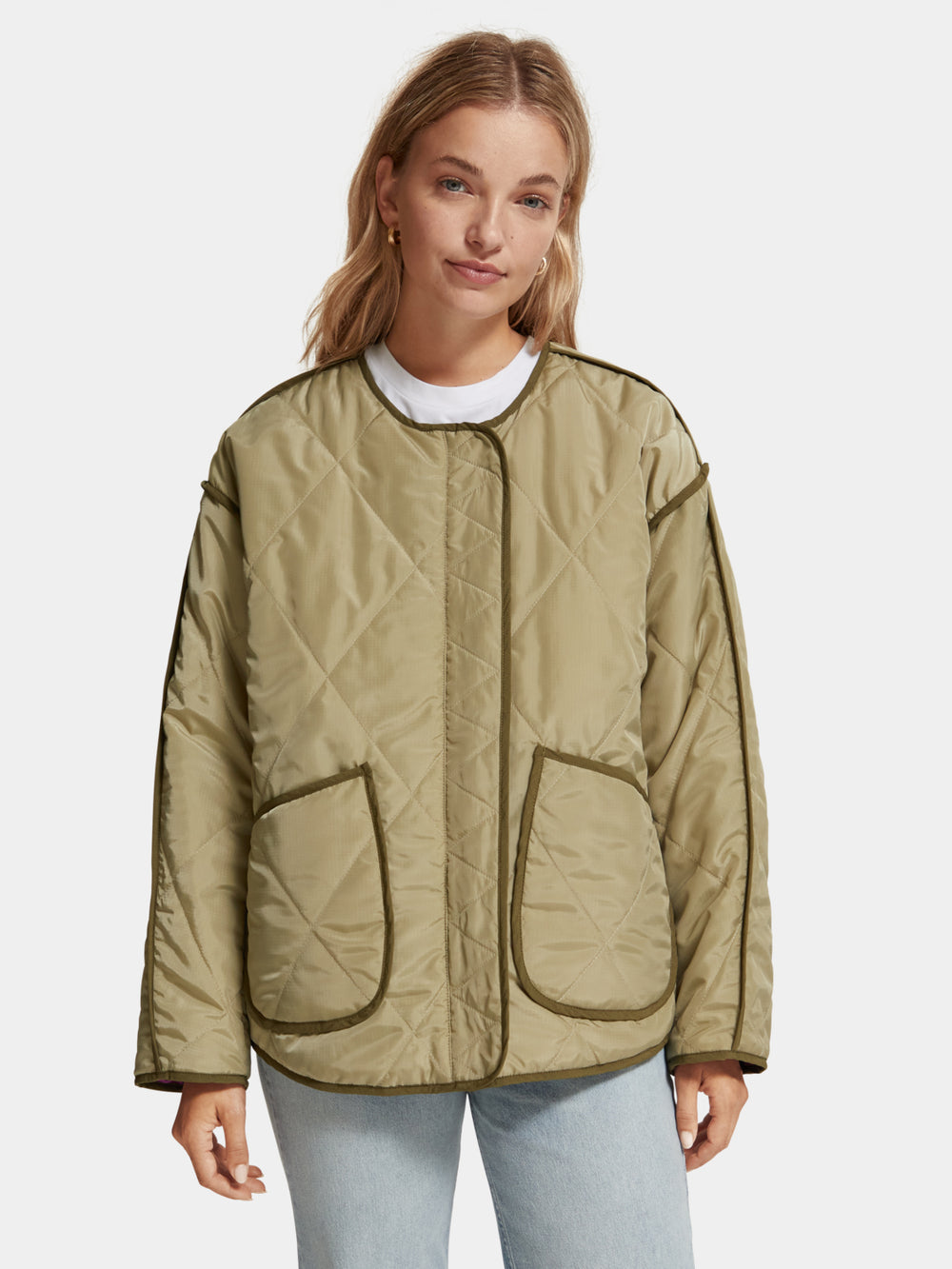 Colourblock quilted jacket - Scotch & Soda AU