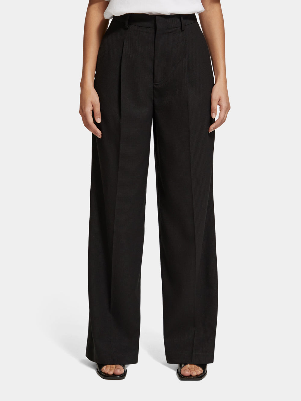 Rose pleated high-rise pants - Scotch & Soda AU