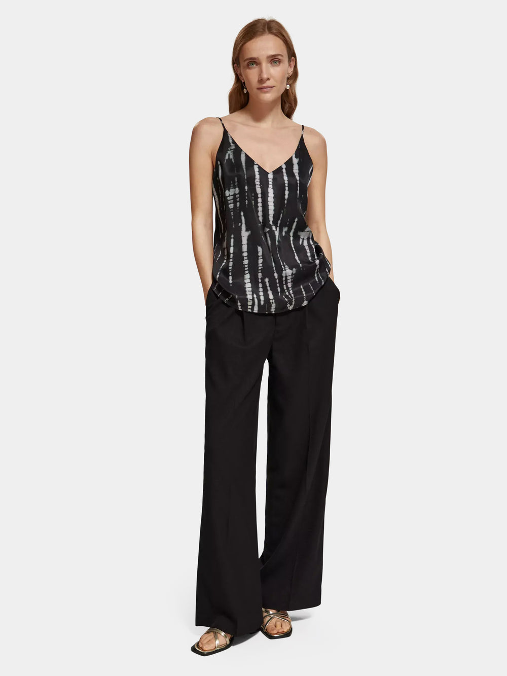 Rose pleated high-rise pants - Scotch & Soda AU