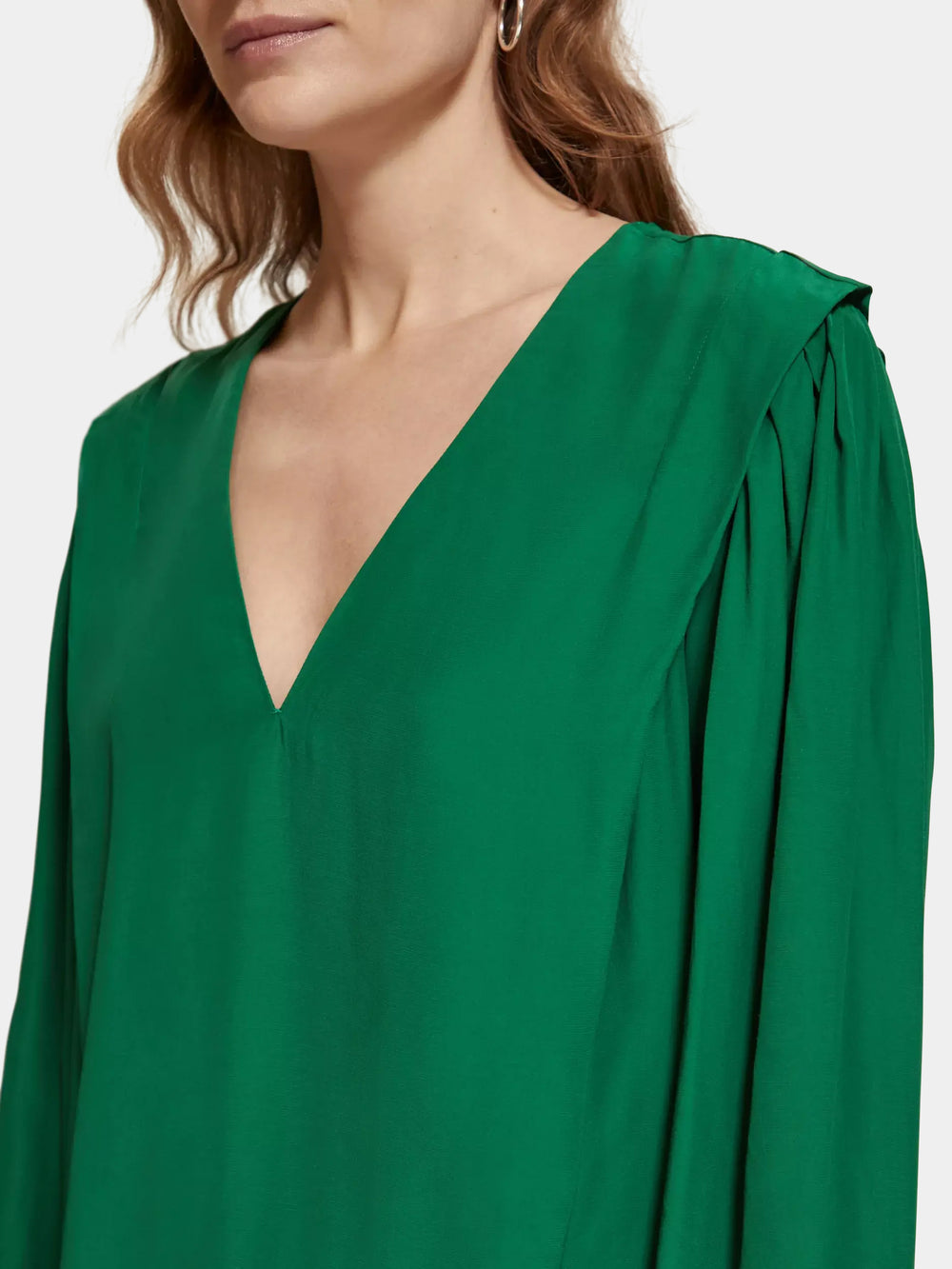 Long-sleeved v-neck blouse - Scotch & Soda AU