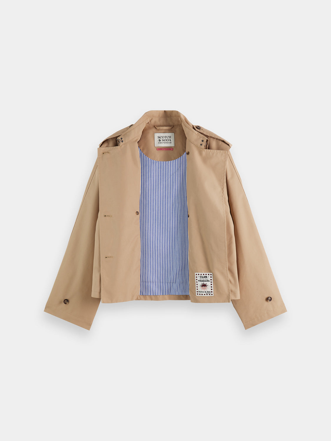 Cropped trench coat