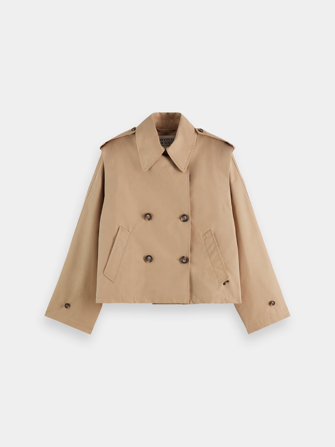 Cropped trench coat