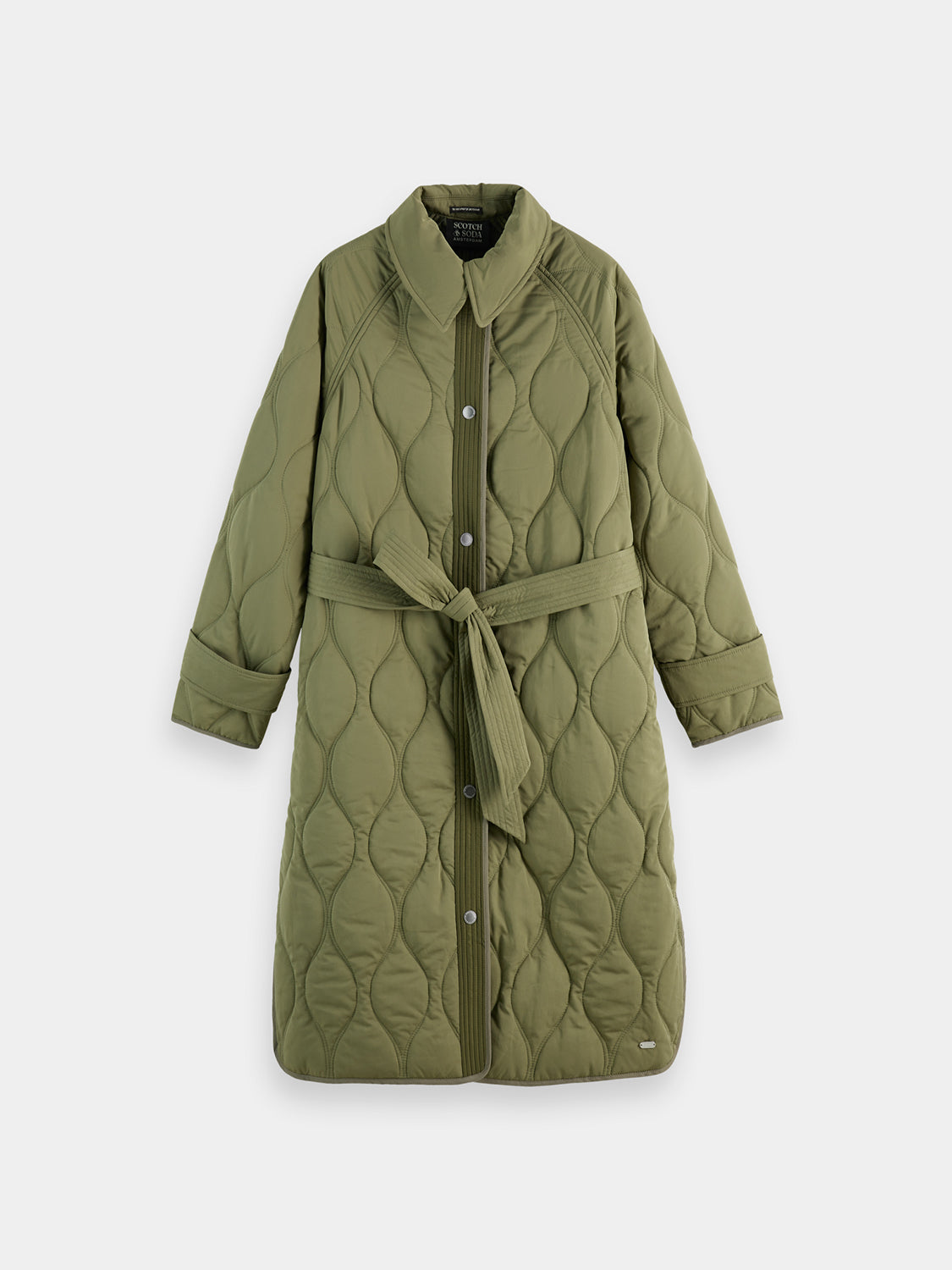 Long quilted coat