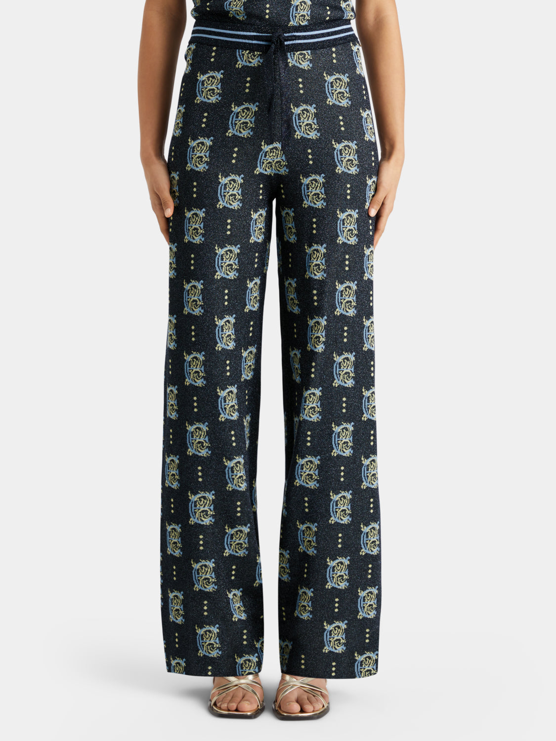 Jacquard knitted pants