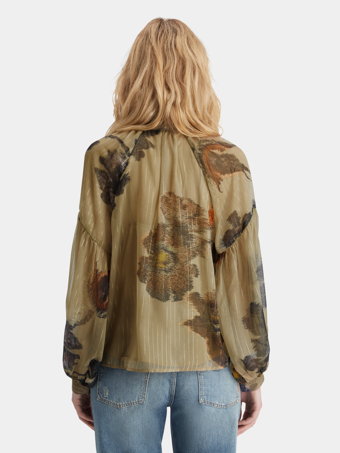 Tapestry floral tie top