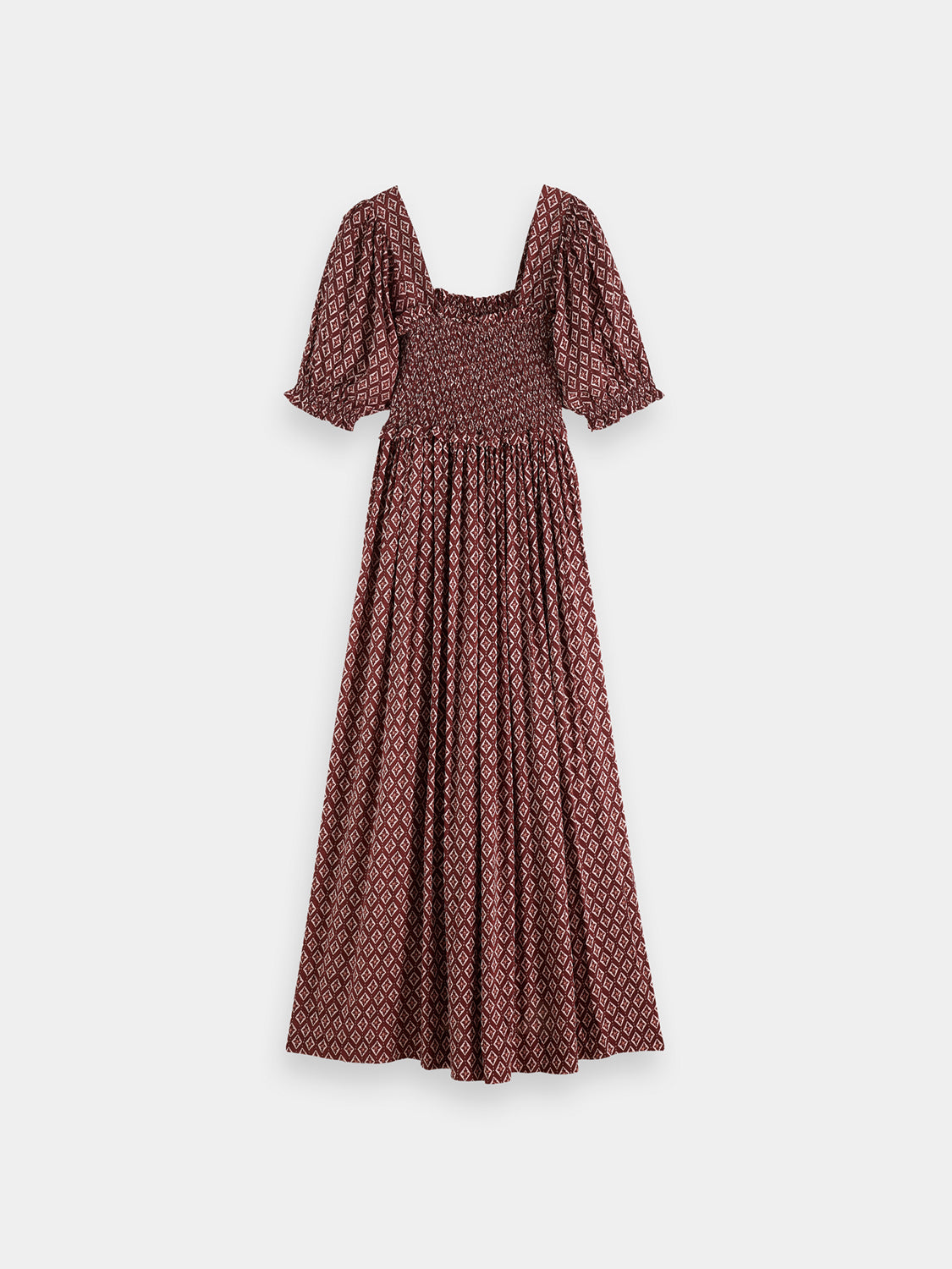 Smocked midi length dress