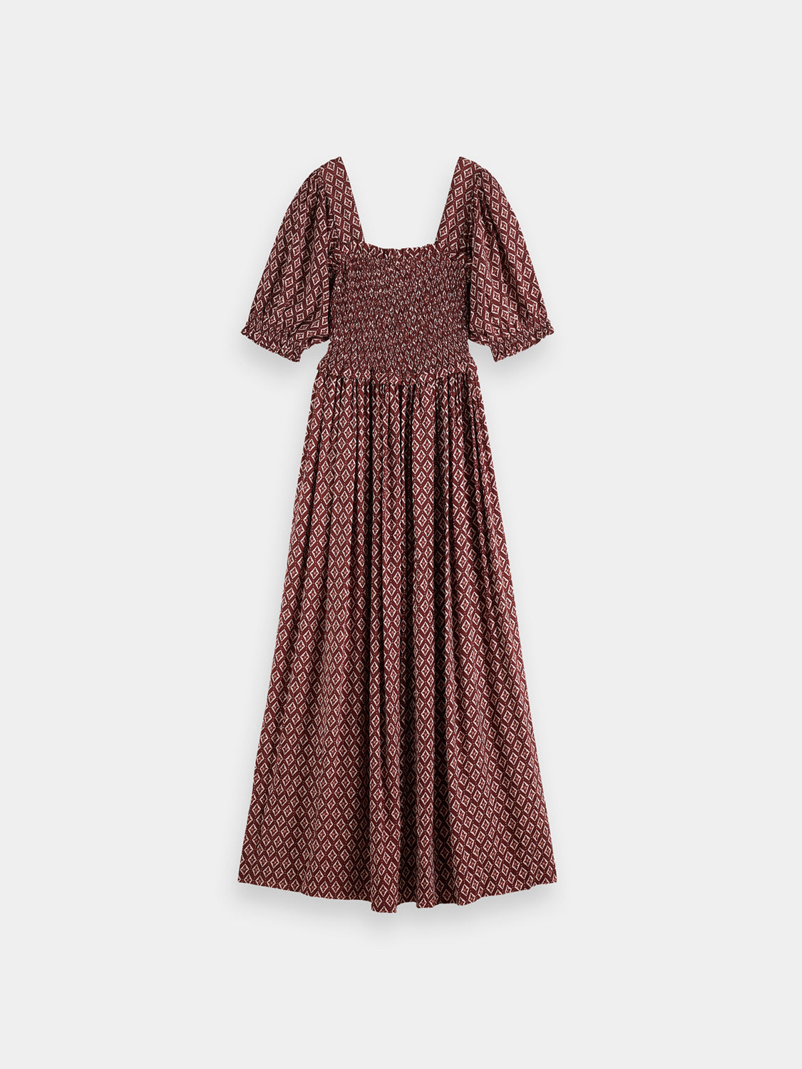 Smocked midi length dress