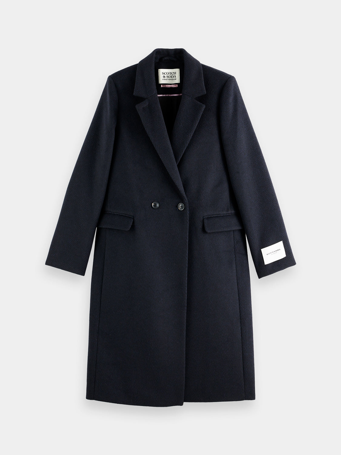 Herringbone tailored coat - Scotch & Soda AU