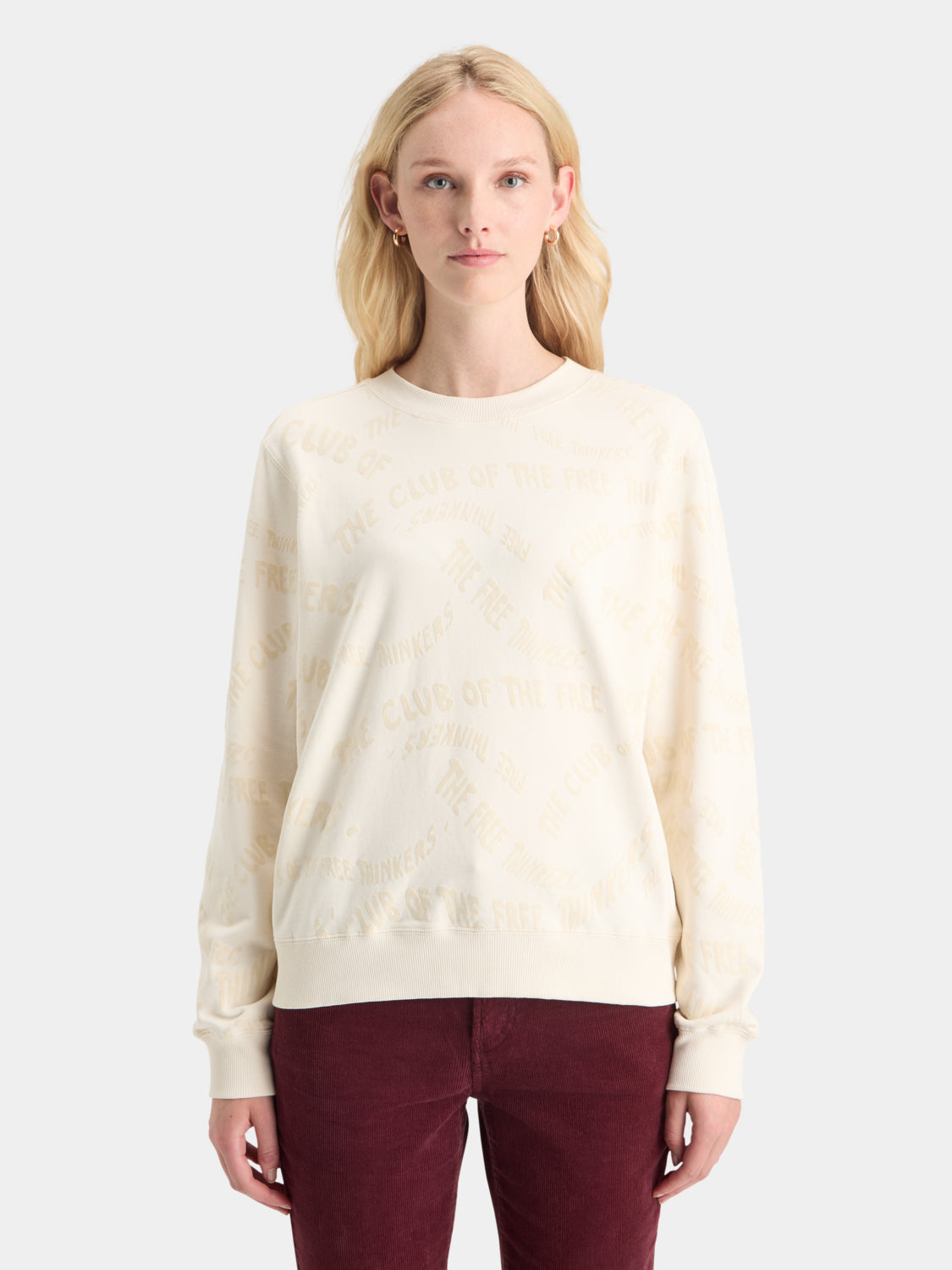 Flocked sweatshirt - Scotch & Soda AU