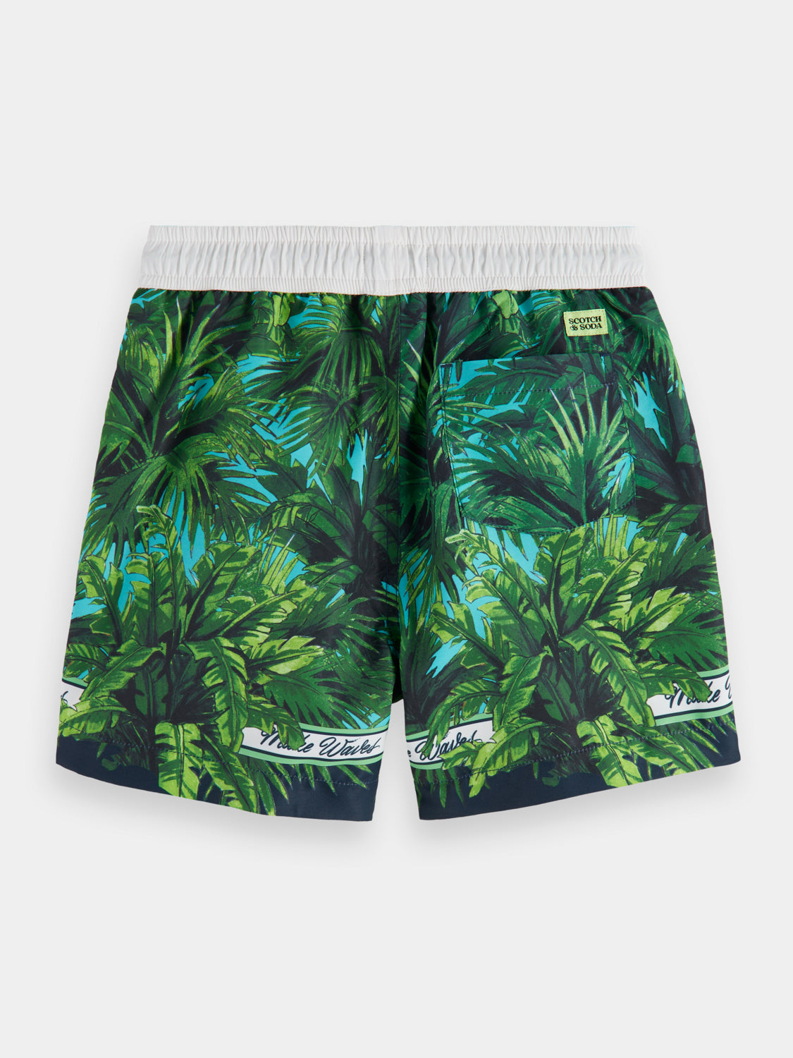 Kids - Mid-length all-over printed swimshorts - Scotch & Soda AU