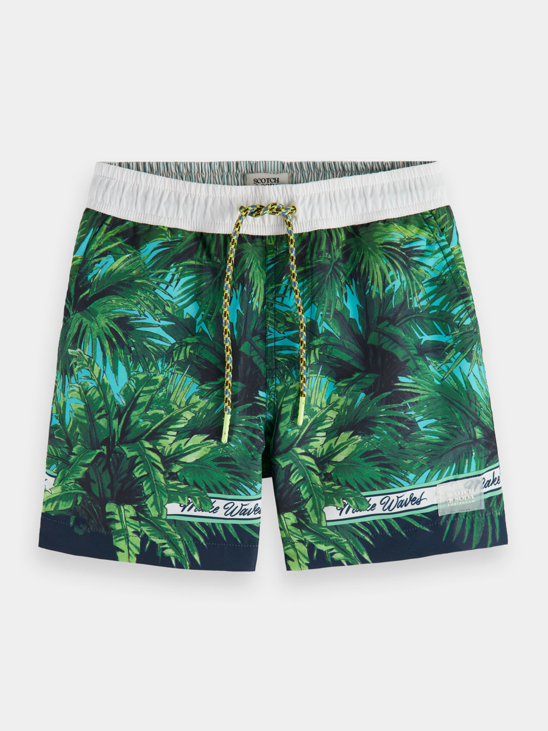 Kids - Mid-length all-over printed swimshorts - Scotch & Soda AU