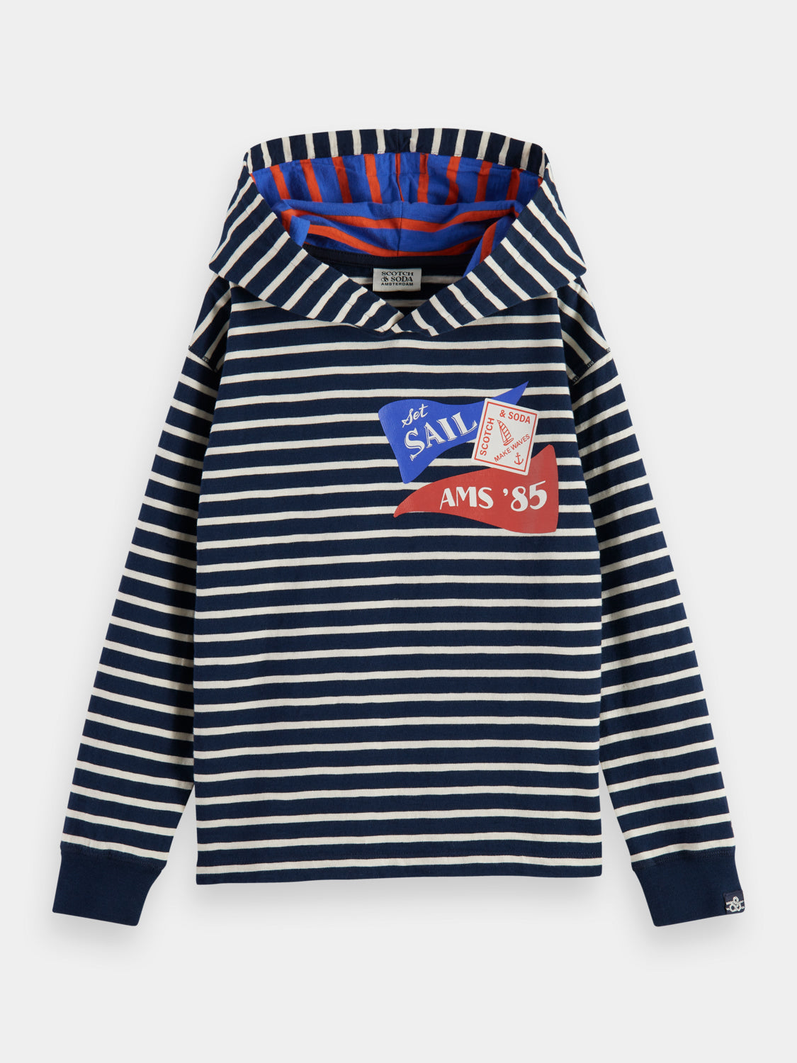 Kids - Long sleeved t-shirt with hoodie - Scotch & Soda AU