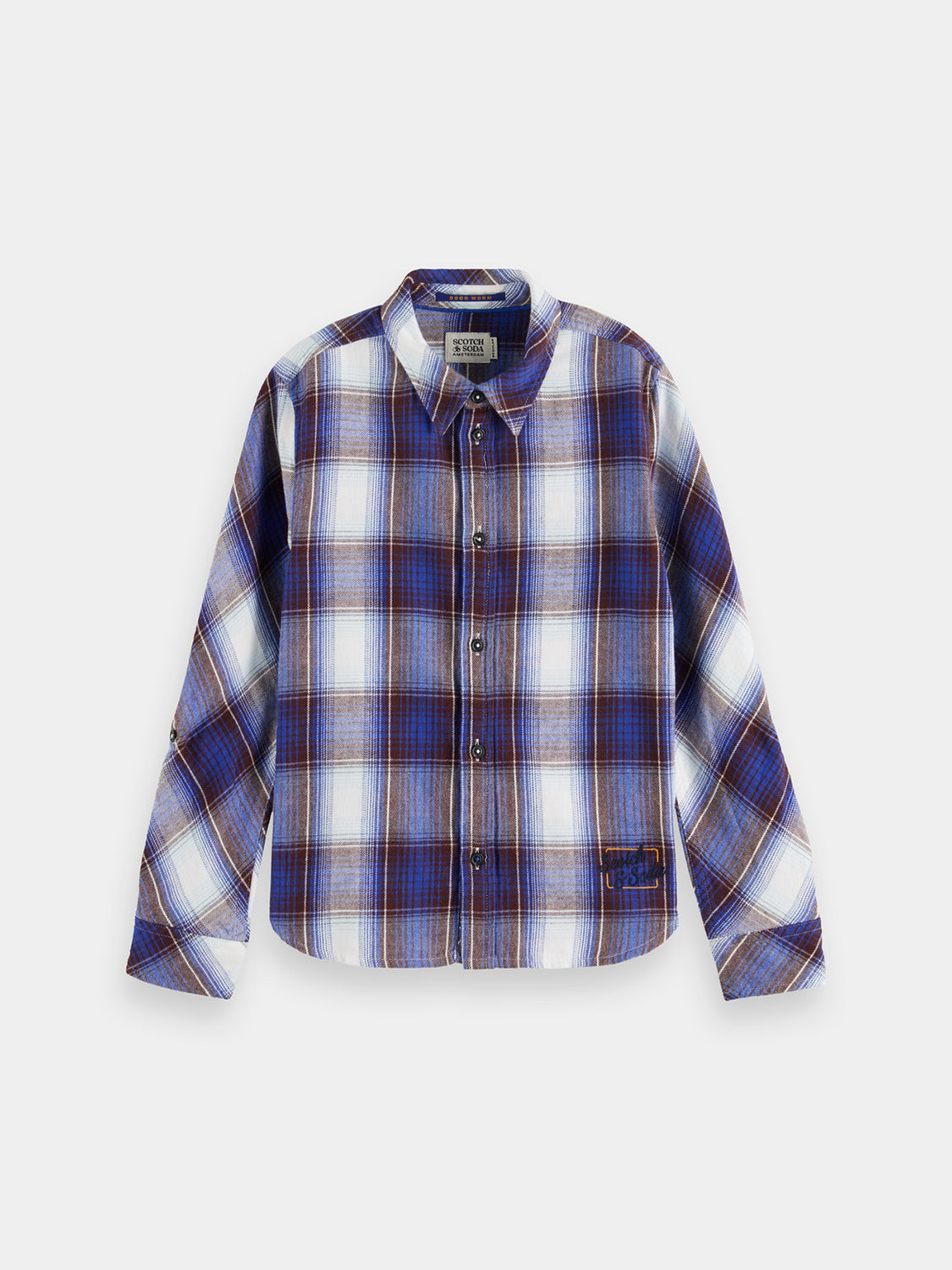 Kids - Yarn-dyed flannel shirt