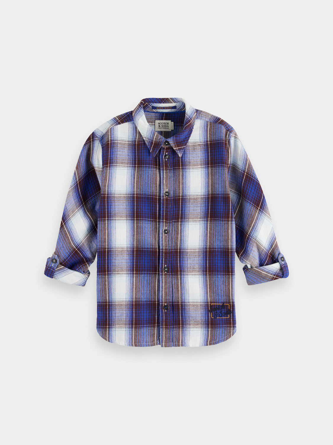 Kids - Yarn-dyed flannel shirt