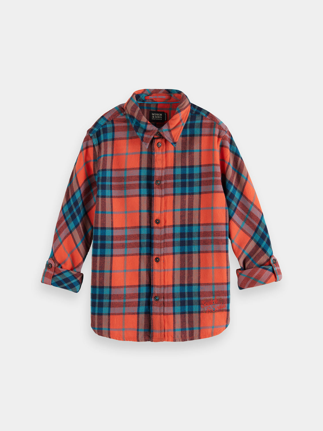 Kids - Yarn-dyed flannel shirt