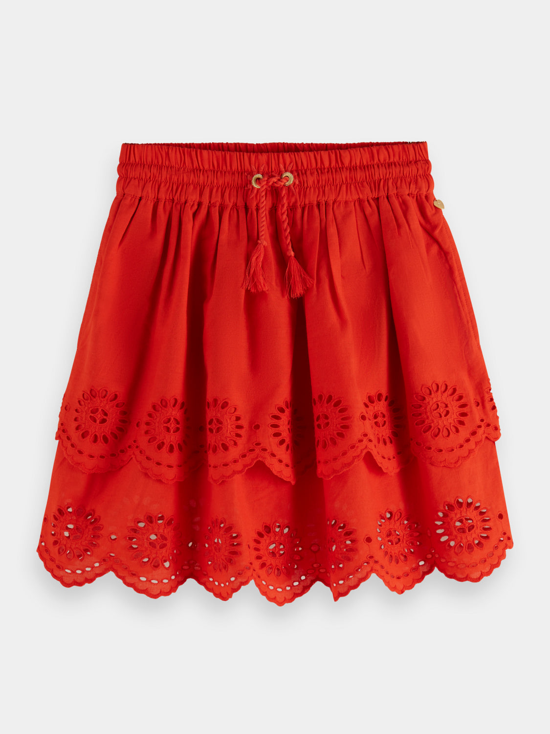 Kids - Tiered broderie anglaise skirt - Scotch & Soda AU