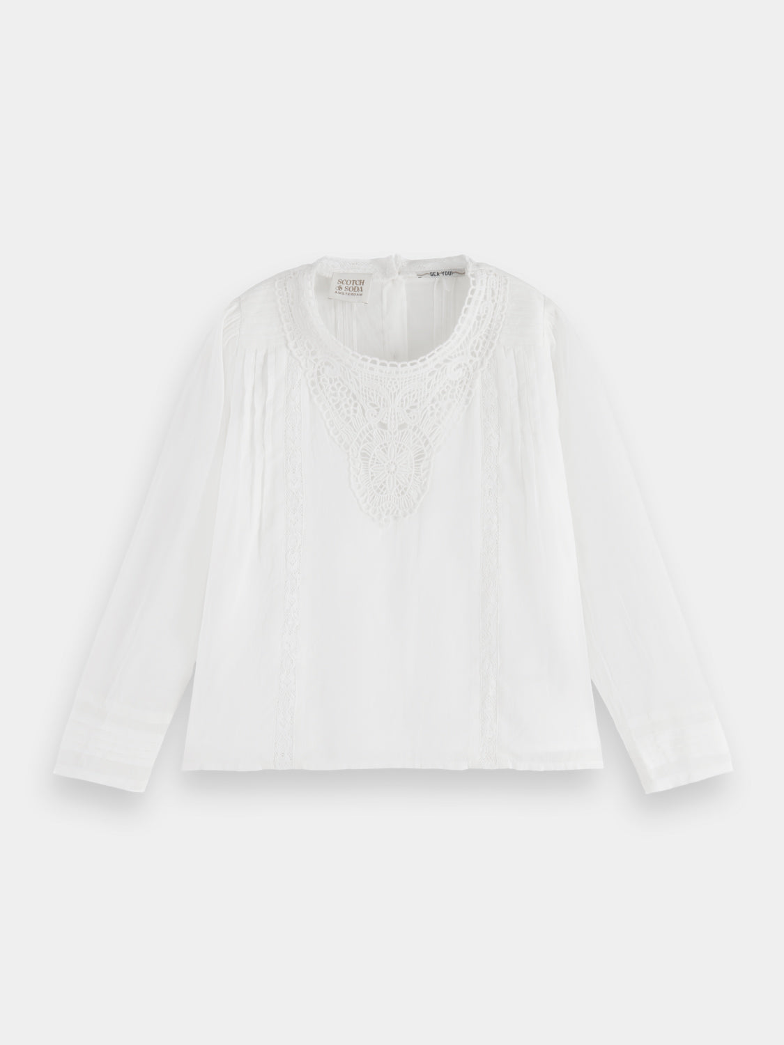 Kids - Long sleeved blouse with lace - Scotch & Soda AU