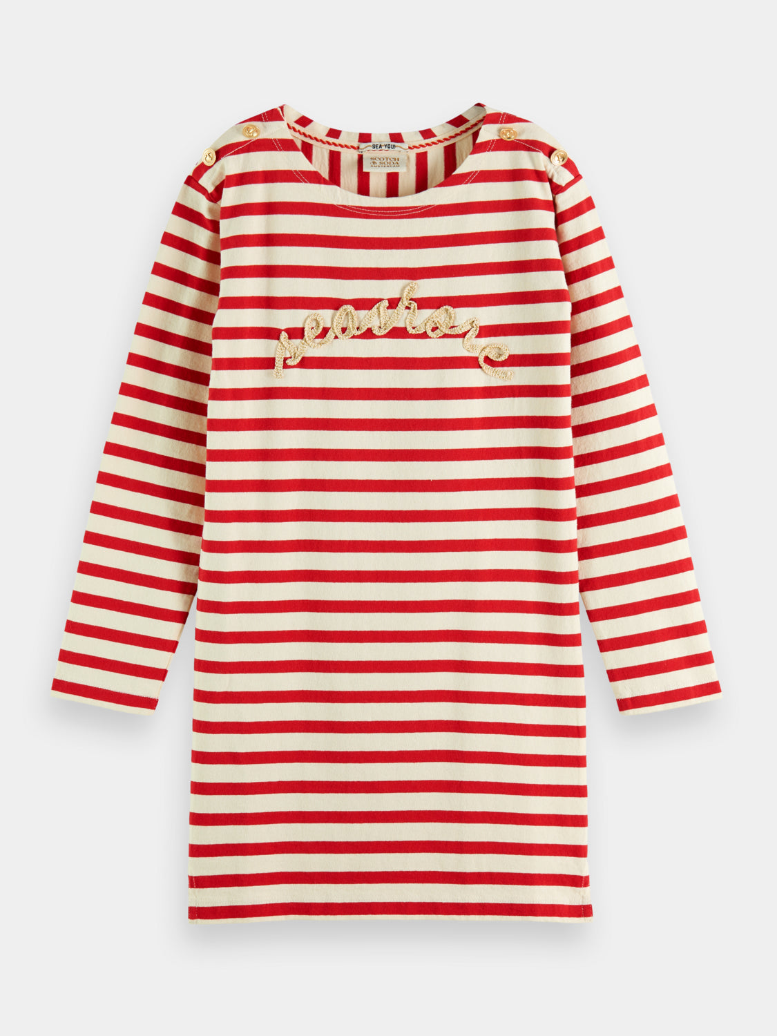 Kids - Breton striped sweat dress - Scotch & Soda AU