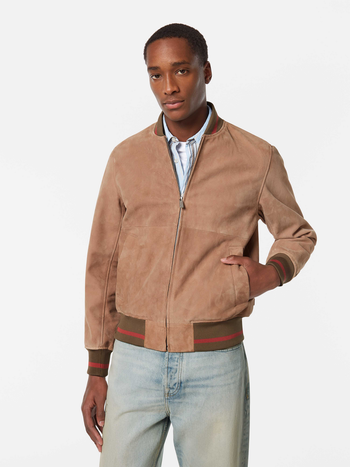 Suede bomber jacket - Scotch & Soda AU