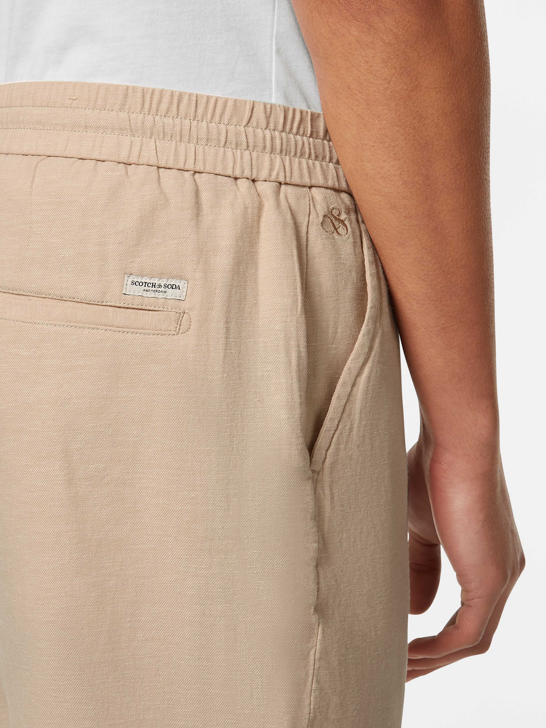 Fave cotton-linen shorts - Scotch & Soda AU