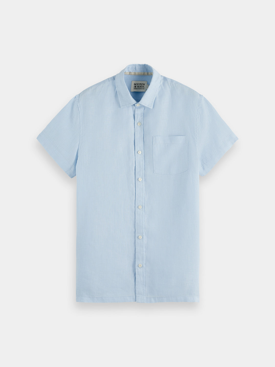 Short sleeved linen shirt - Scotch & Soda AU