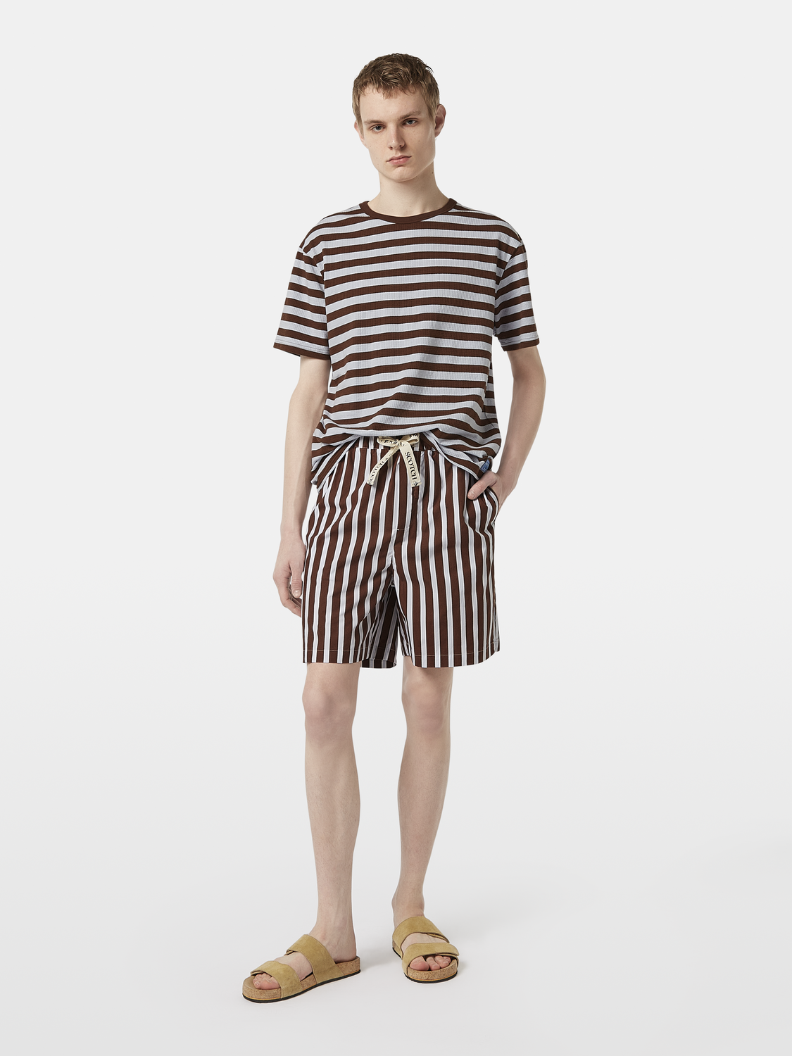 Waffle striped t-shirt - Scotch & Soda AU