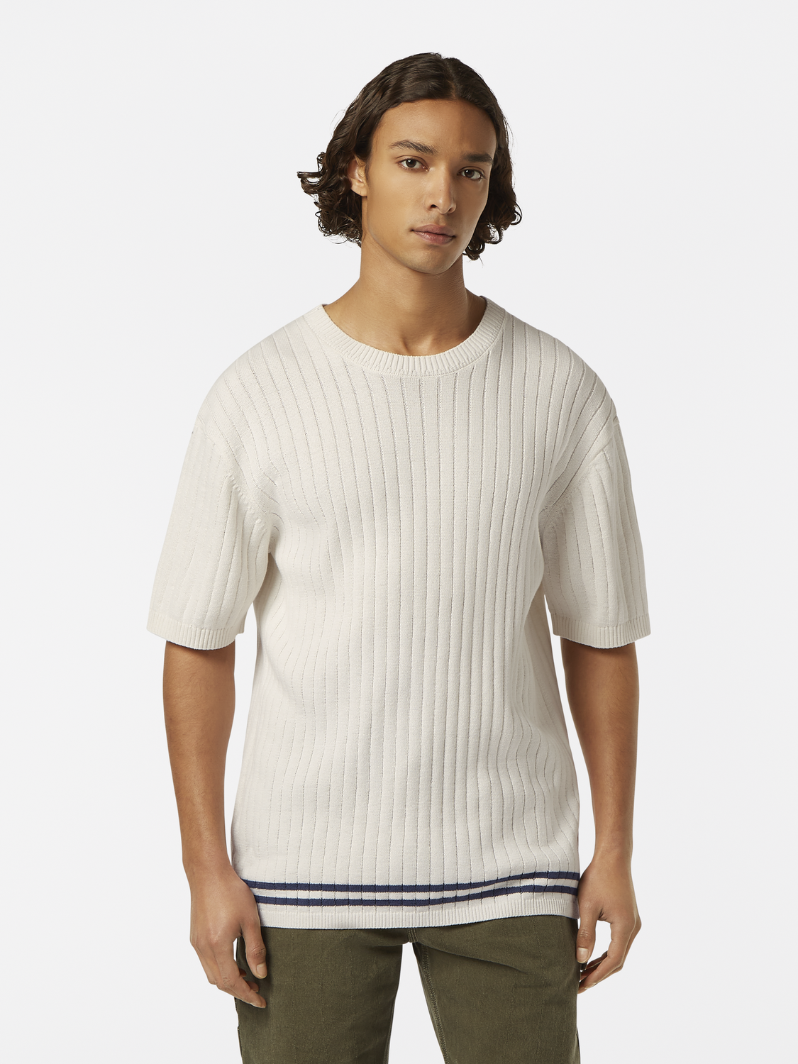 Structured knitted t-shirt - Scotch & Soda AU