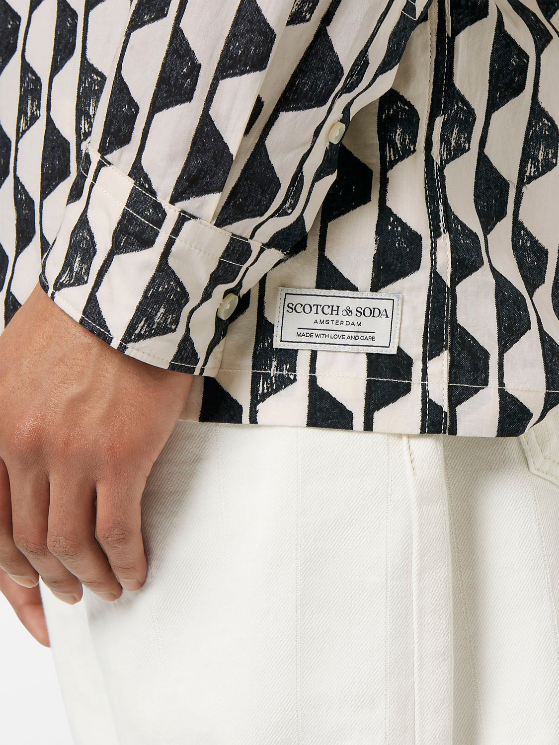 Geo-print shirt