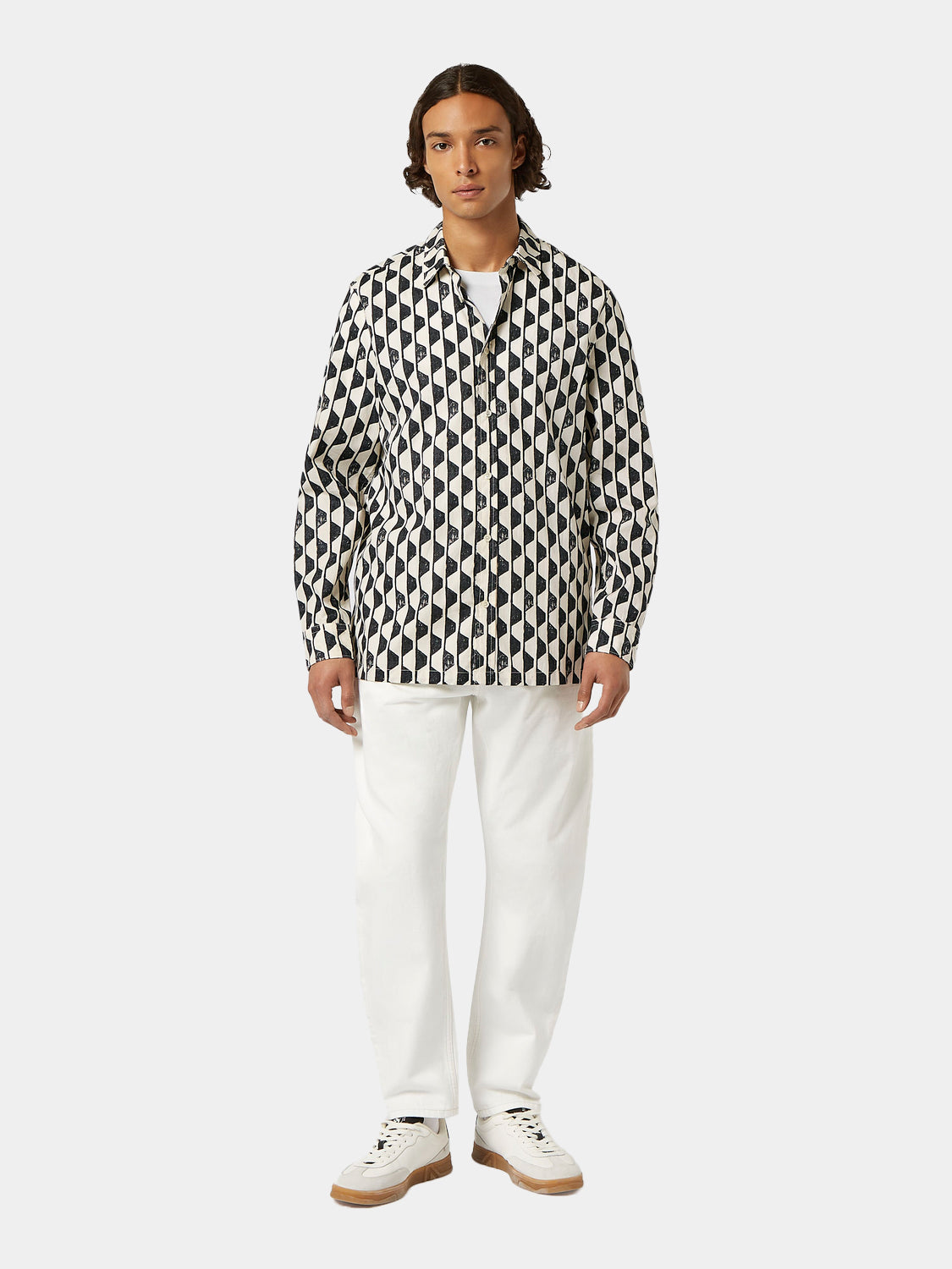 Geo-print shirt