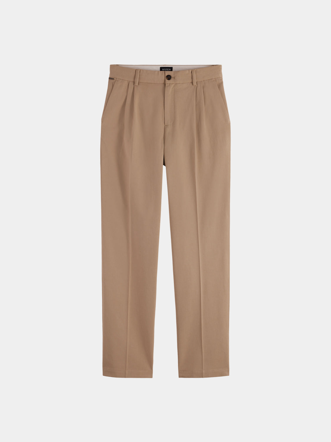 Twill straight fit chinos