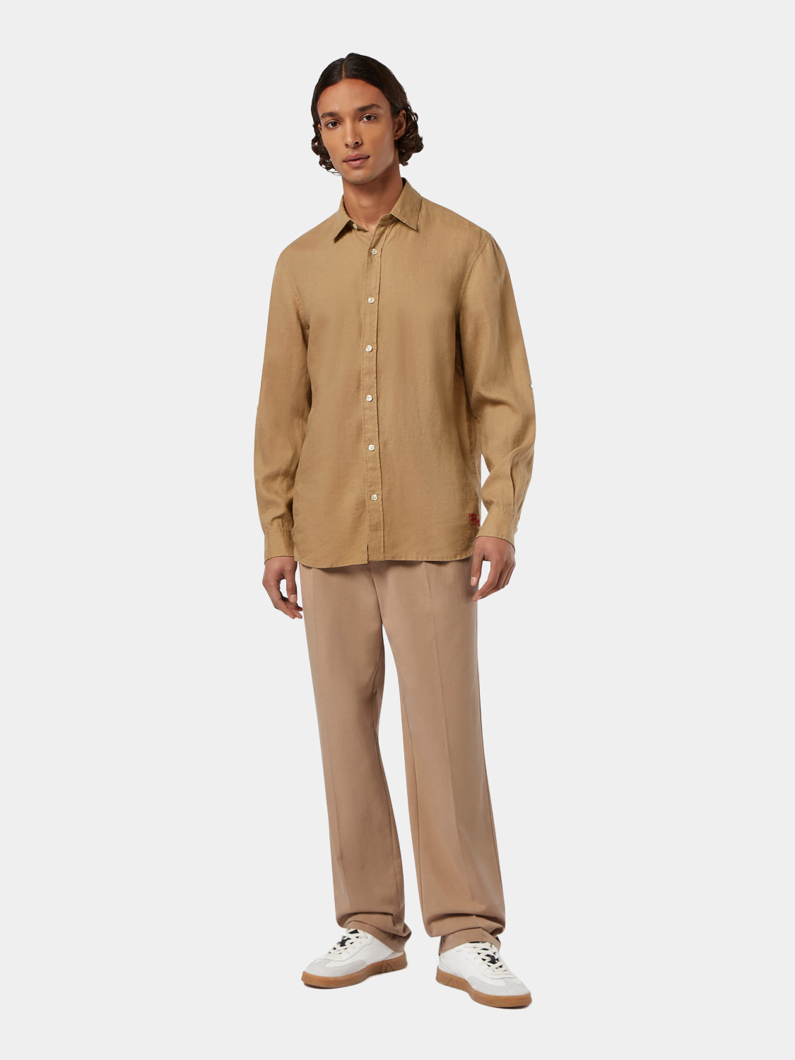 Twill straight fit chinos