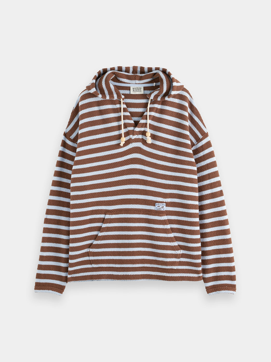 Striped terry hoodie - Scotch & Soda AU