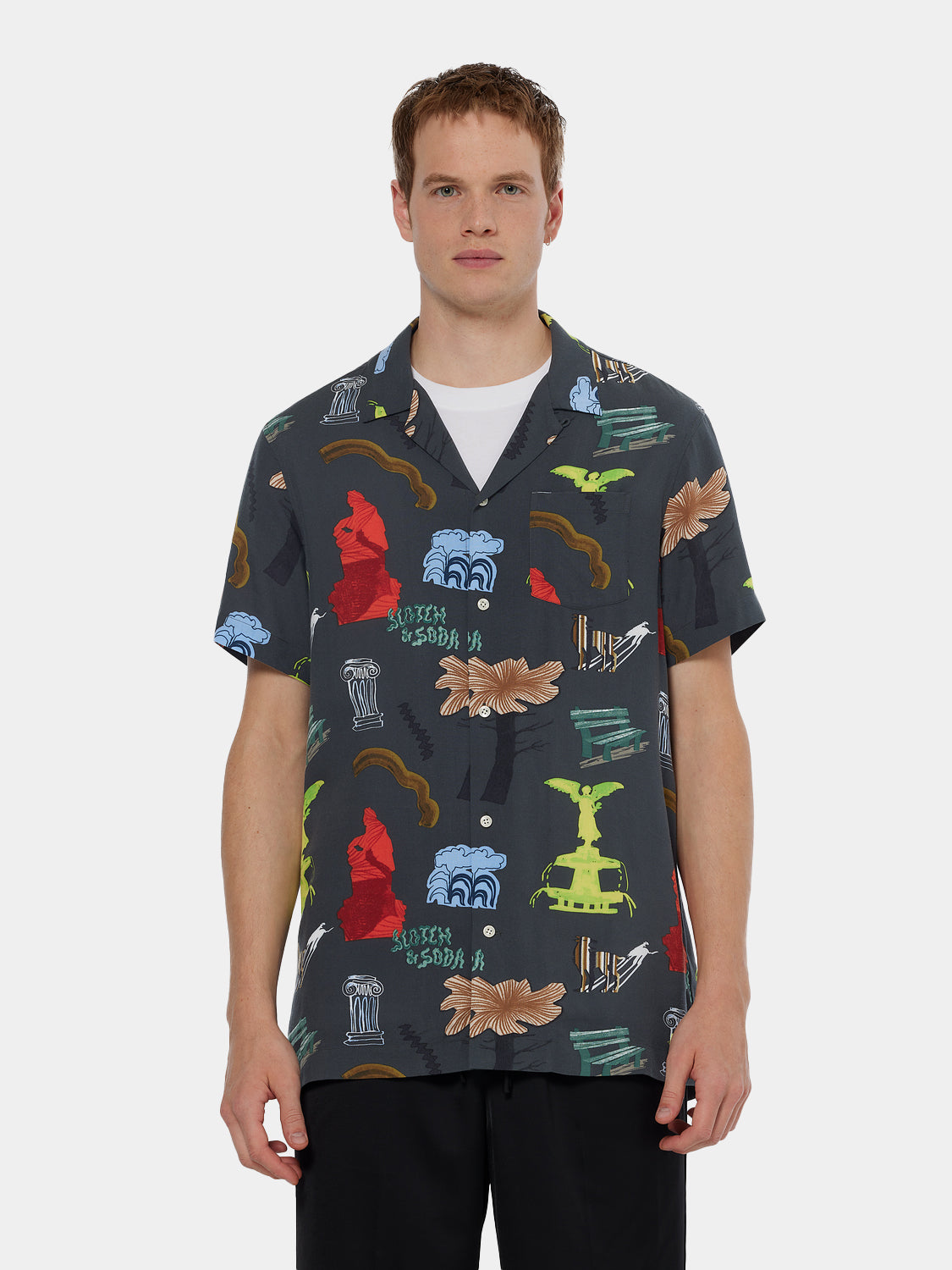 Printed viscose shirt