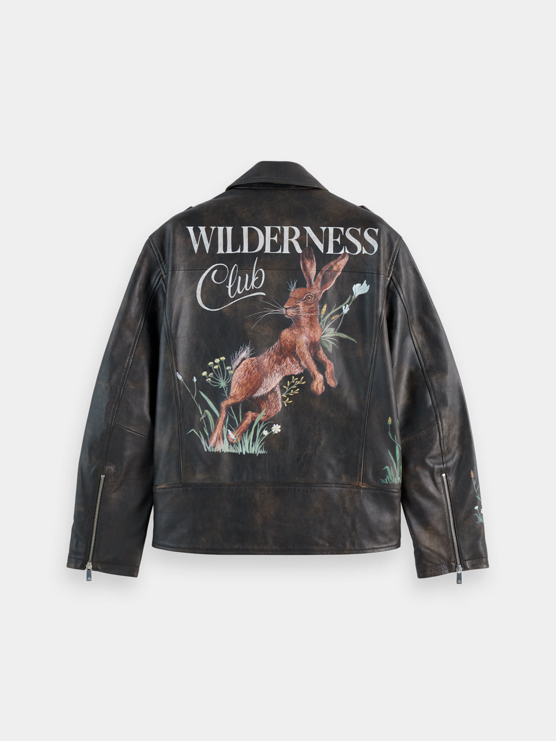 Oversized leather jacket - Scotch & Soda AU