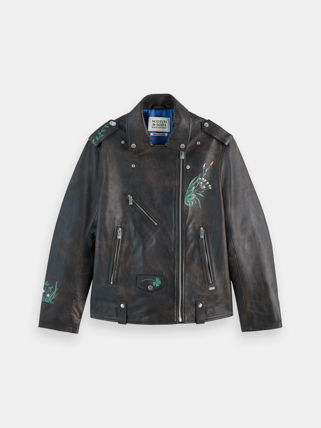 Oversized leather jacket - Scotch & Soda AU