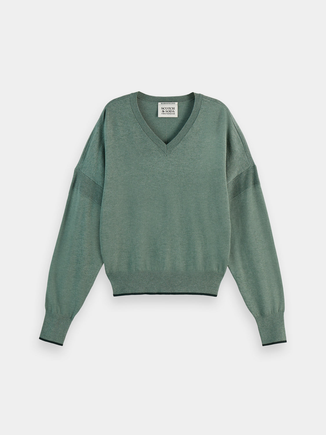 V-neck relaxed pullover - Scotch & Soda AU