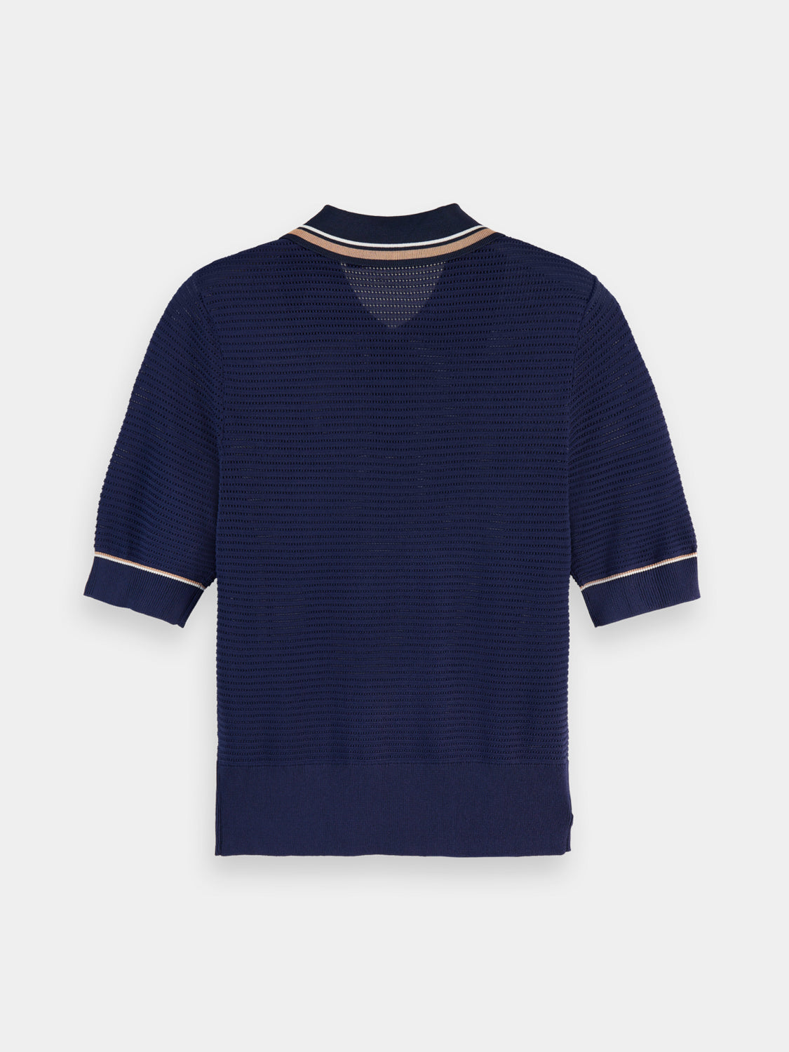 Pointelle collared knitted top - Scotch & Soda AU