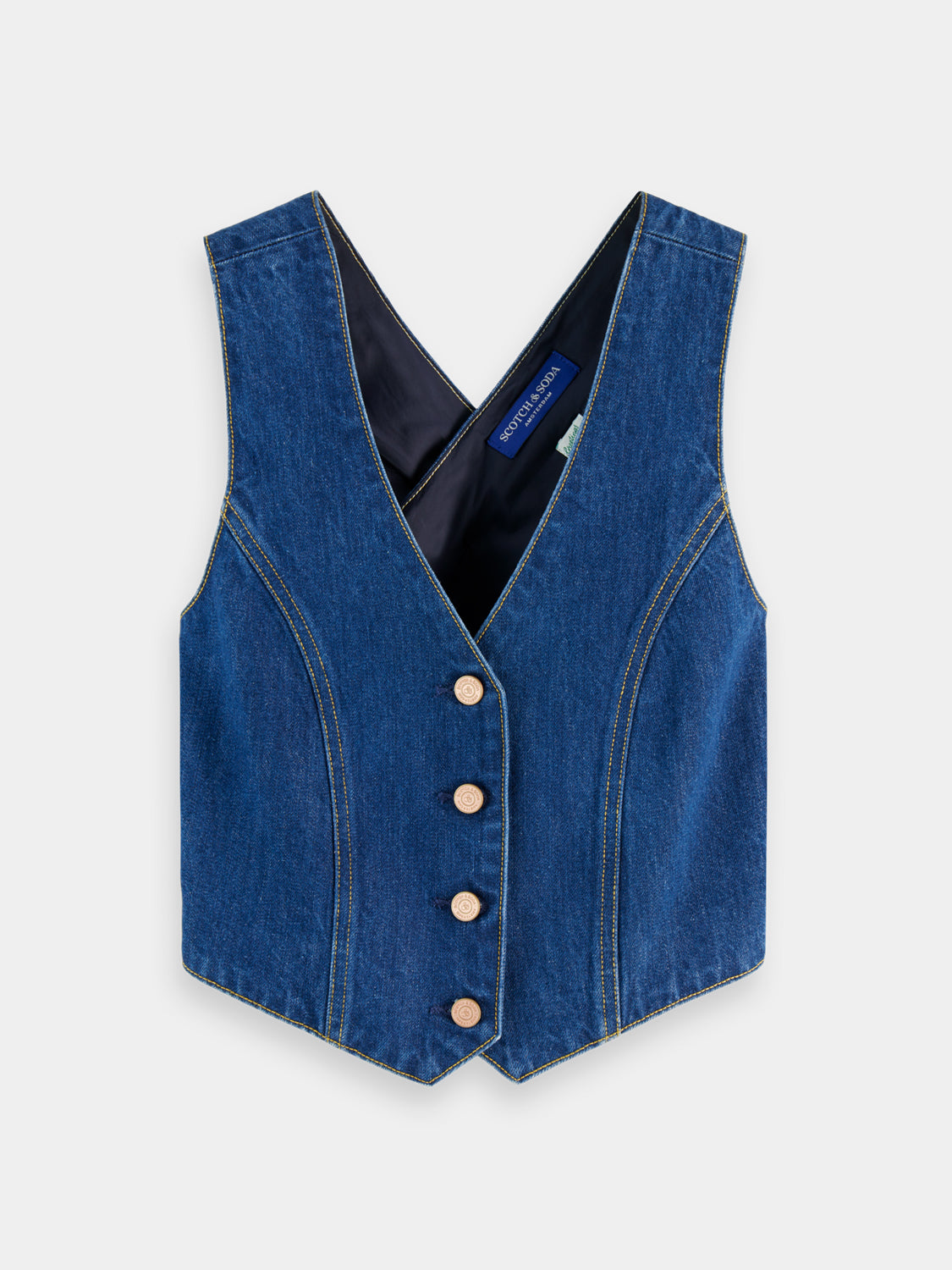 Fitted denim waistcoat - Scotch & Soda AU