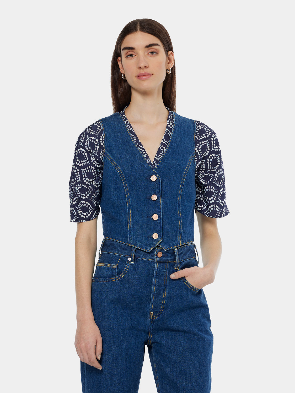 Fitted denim waistcoat - Scotch & Soda AU