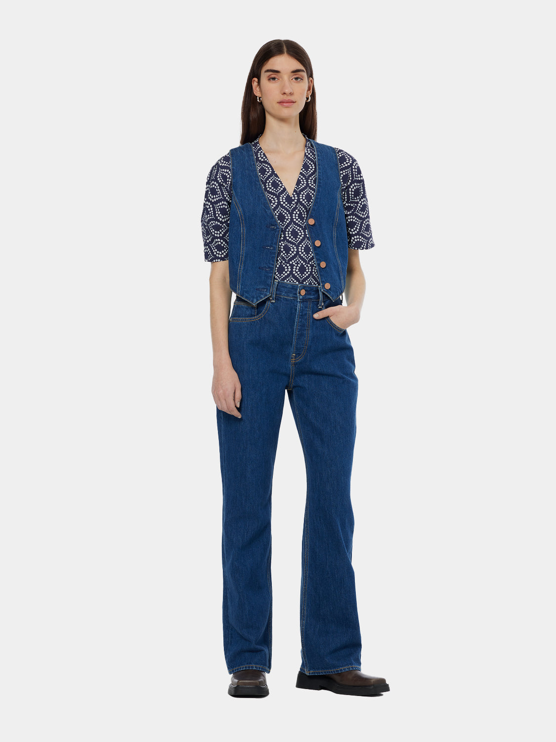 Fitted denim waistcoat - Scotch & Soda AU