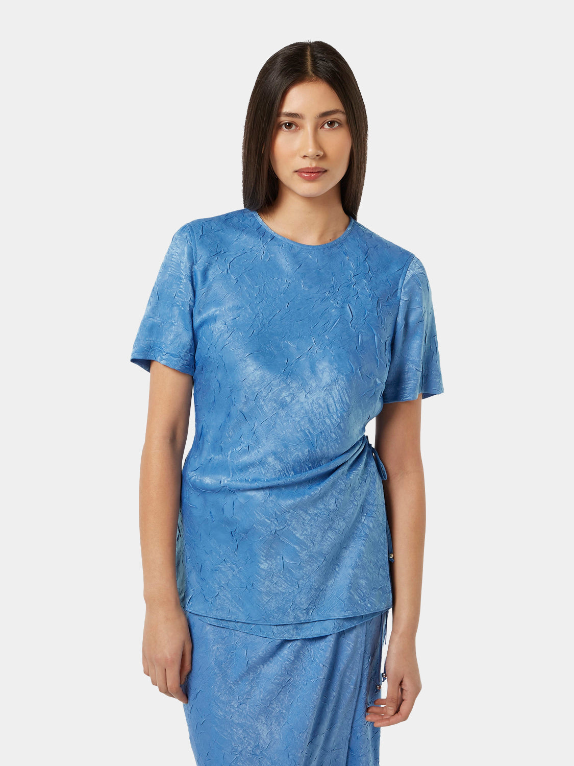 Crushed satin wrap top - Scotch & Soda AU