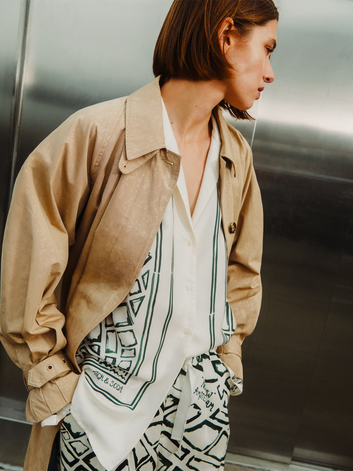 Oversized placed print shirt - Scotch & Soda AU