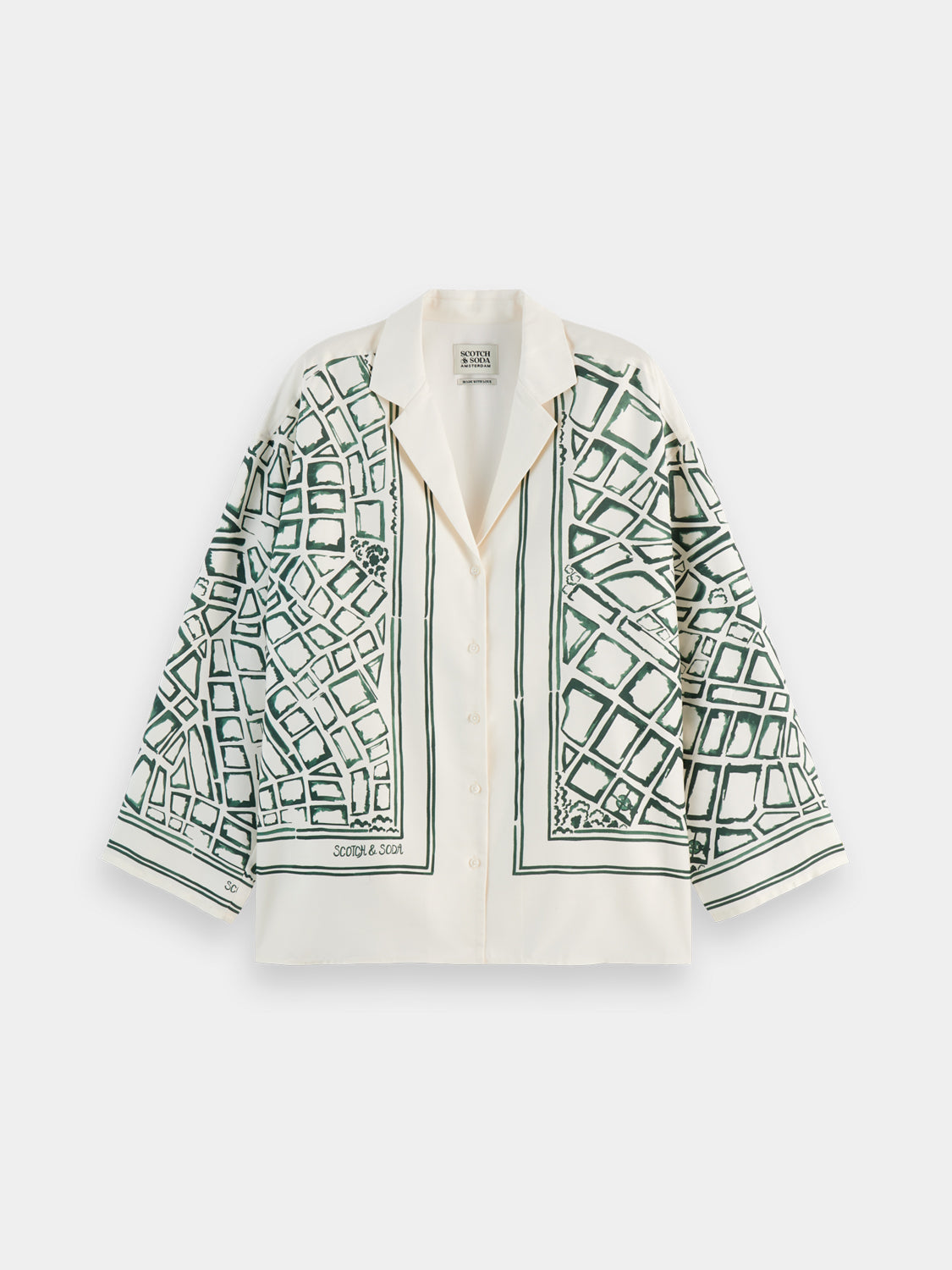 Oversized placed print shirt - Scotch & Soda AU