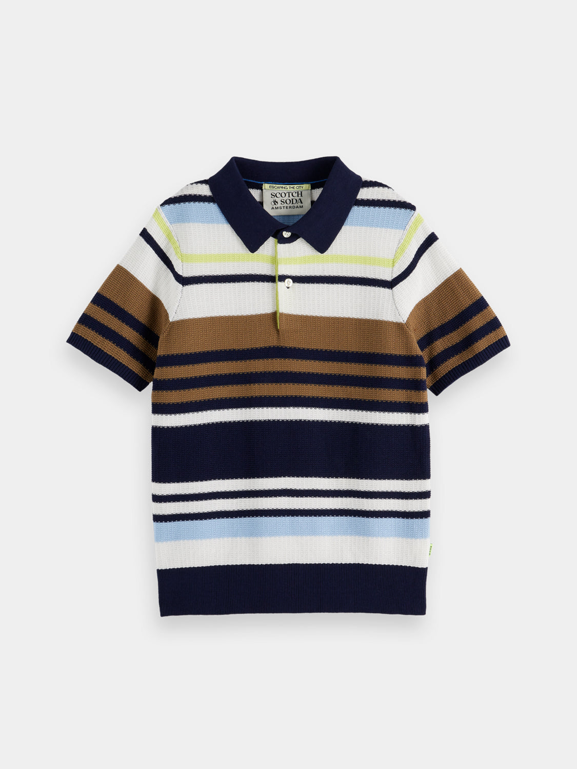 Kids - Structured knitted polo - Scotch & Soda AU
