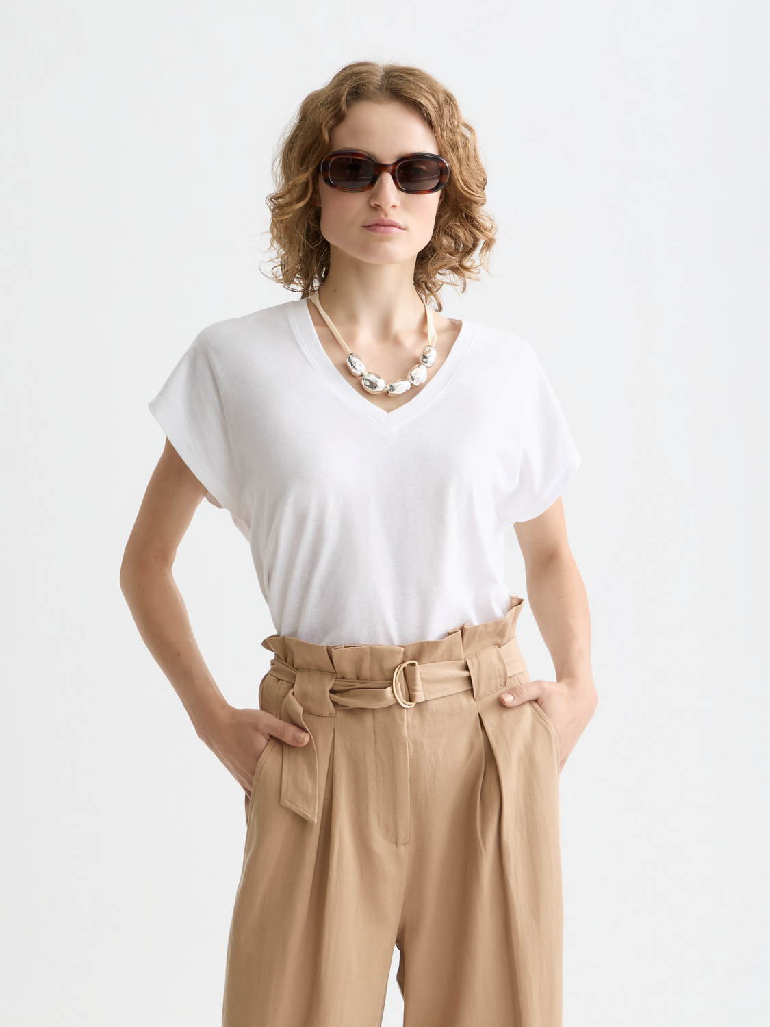 Slub v-neck t-shirt - Scotch & Soda AU