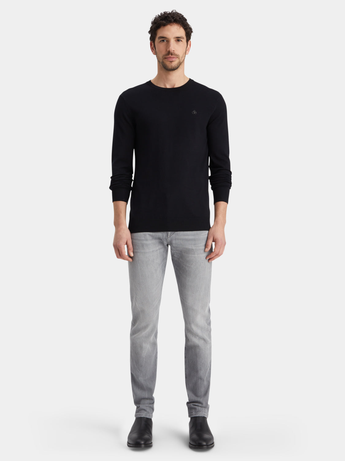 Scotch & Soda Gebreide pullover met logostitching, model 'CORE' in zwart online kopen | P&C Scotch & Soda Gebreide pullover met logostitching, model 'CORE' in zwart online kopen | P&C