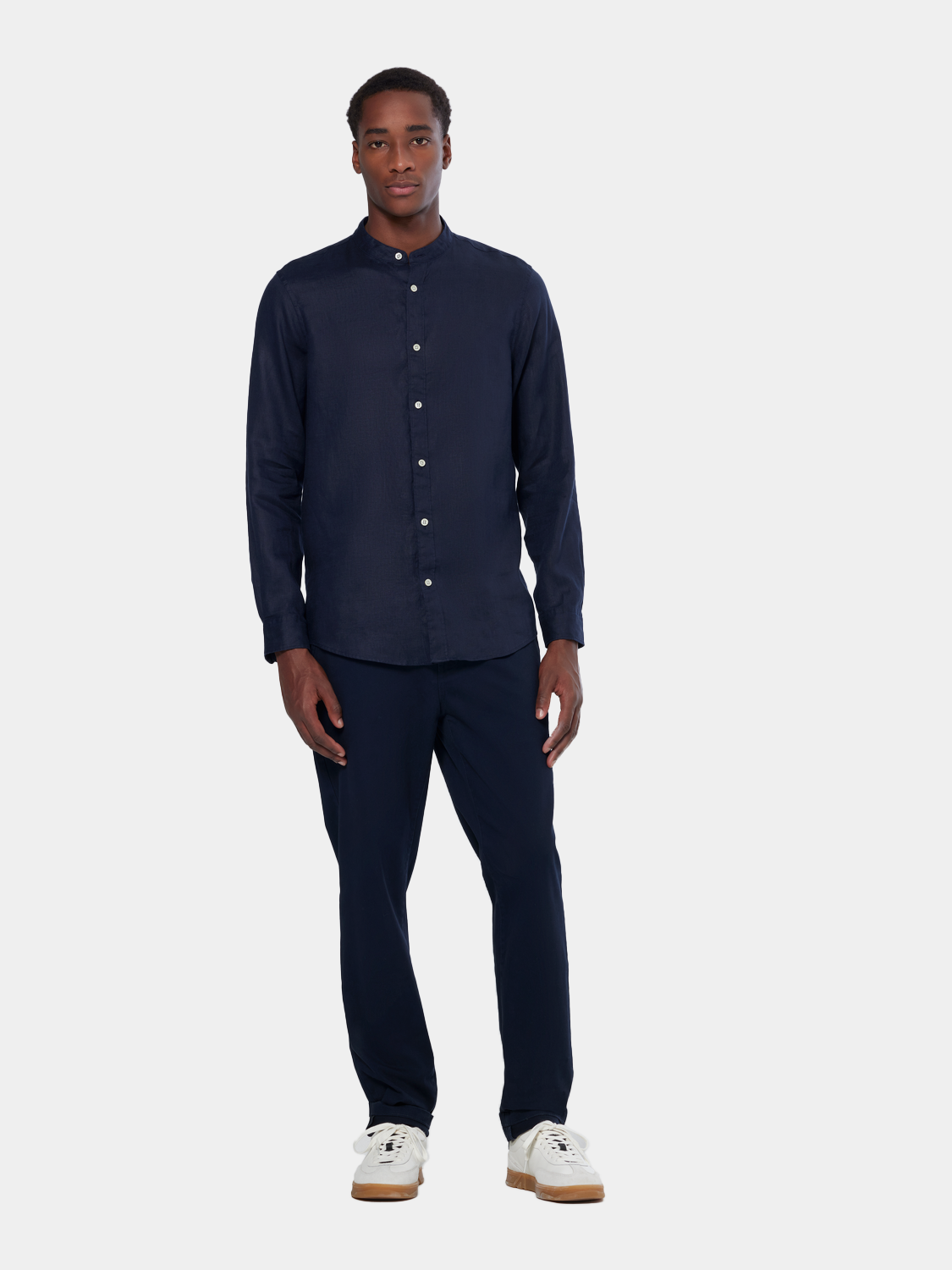 Collarless linen shirt - Scotch & Soda AU