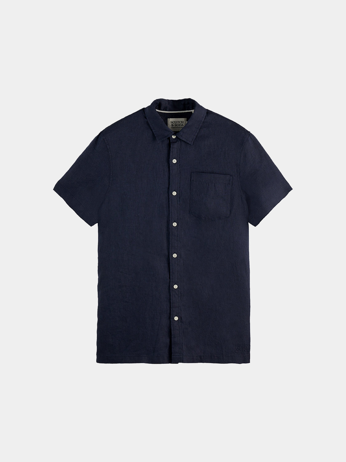 Short sleeved linen shirt - Scotch & Soda AU