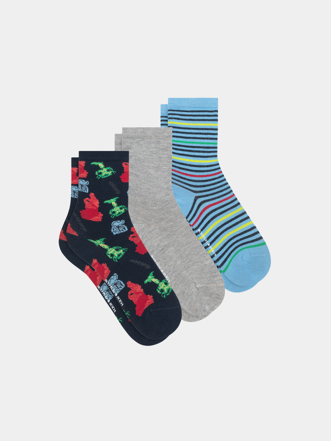 Kids - 3-pack crew socks - Scotch & Soda AU