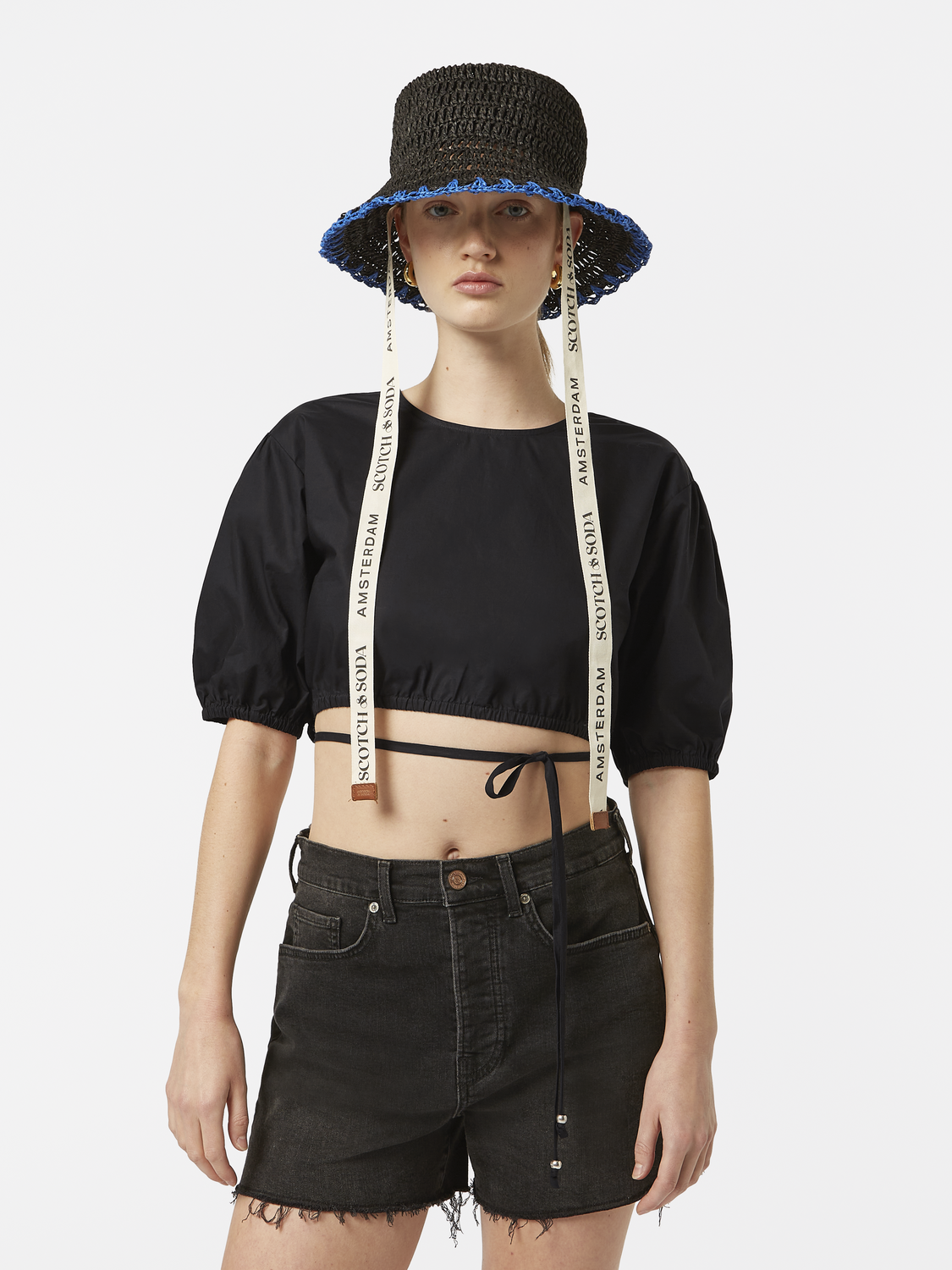 Cropped poplin top - Scotch & Soda AU